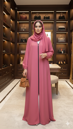 Full Zip Abaya With Pockets