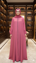 Full Zip Abaya With Pockets