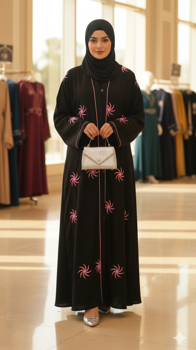 embroidered Abaya