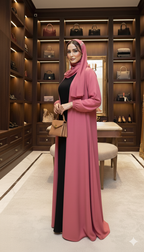 Full Zip Abaya With Pockets