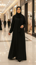 Black Piping Abaya